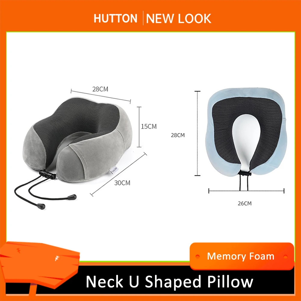 

Memory Foam U Shaped Car Airplane Neck Pillows Headrest Massage Cushion Travel Holiday Vacation Seat Rest Pad U Shaped Pillow