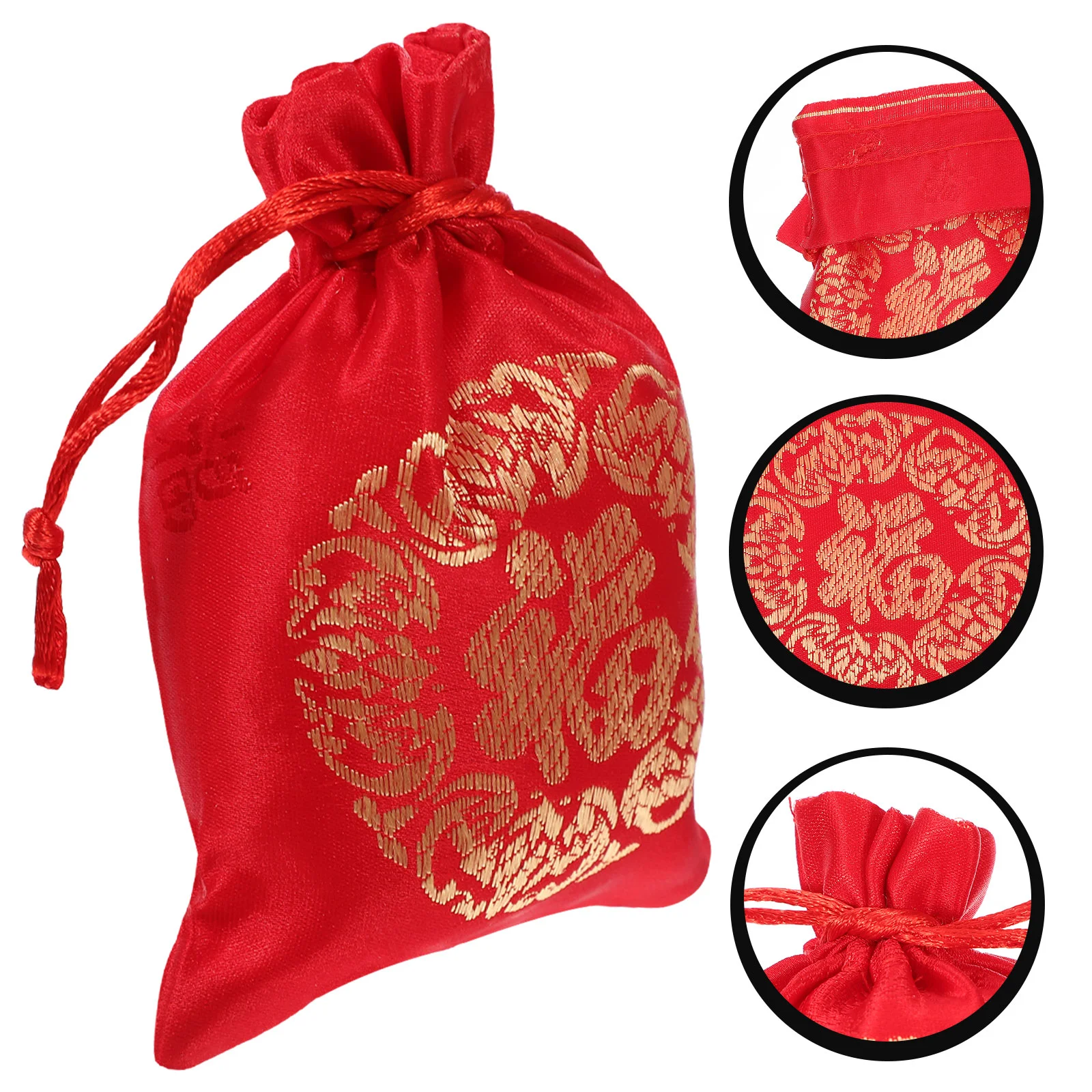 

20 Pcs Lucky Bag Gift Small Drawstring Bags Christmas Gifts Jewelry Pouches Chinese Candy Paper Sundries Storage