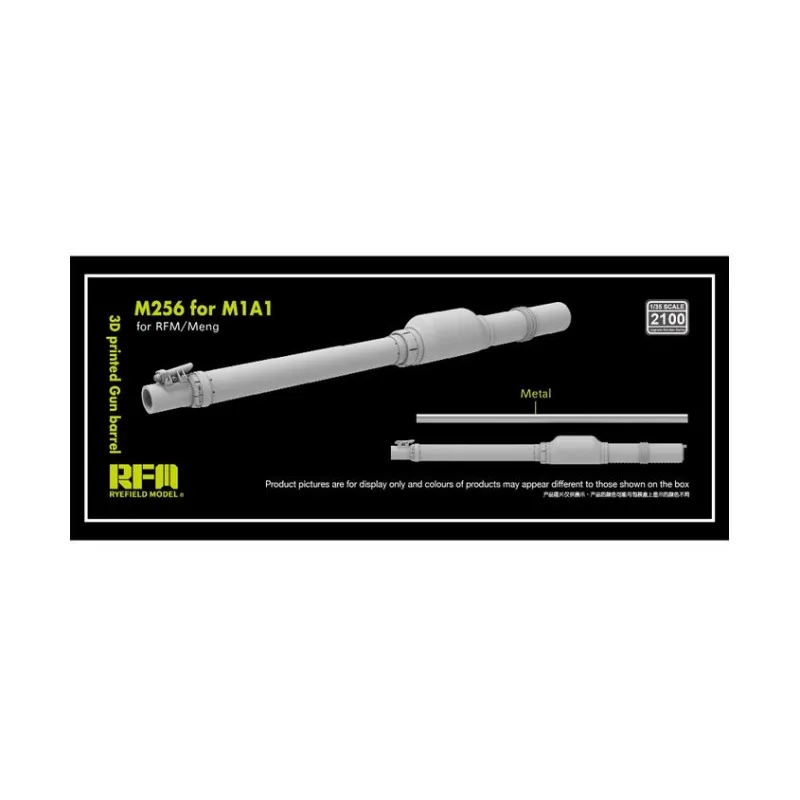 

Модель Ryefield, детали RFM RM-2100 M256 M1A1, ствол с 3D-печатью для комплекта RFM/Mens 1/35
