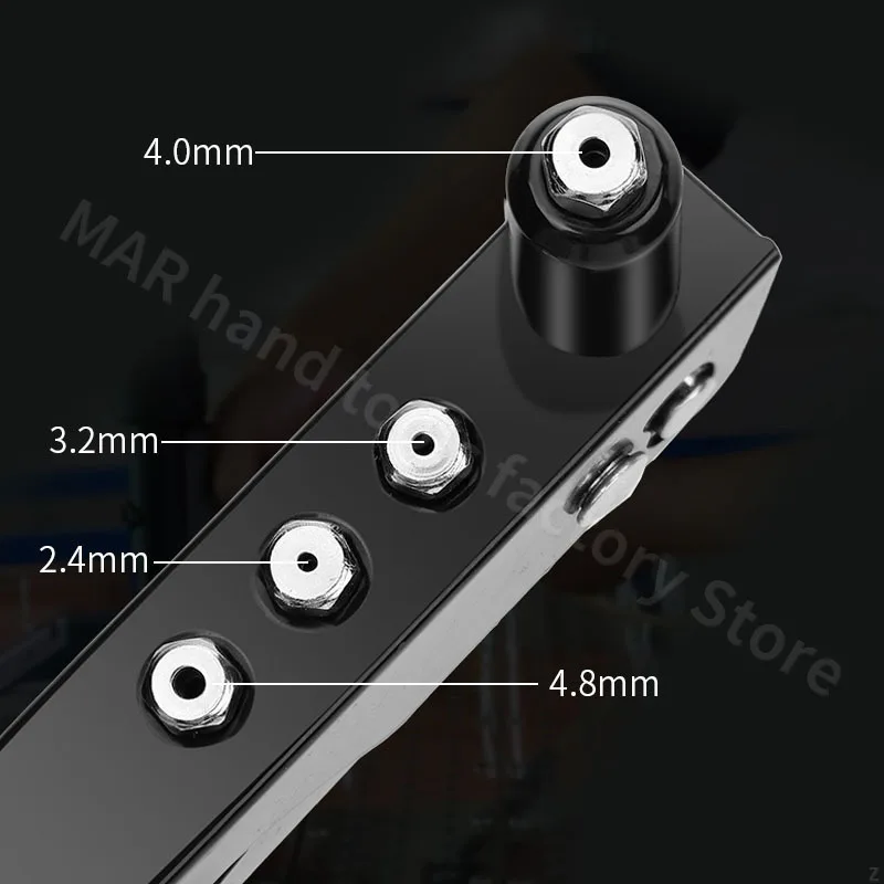 Gospodarstwa domowego nit pistolet 2.8/3.2/4.0/4.8mm dysza narzędzia ręczne profesjonalne instrukcja nitownica ślepy nit szczypce pistolet DIY narzędzia motoryzacyjne