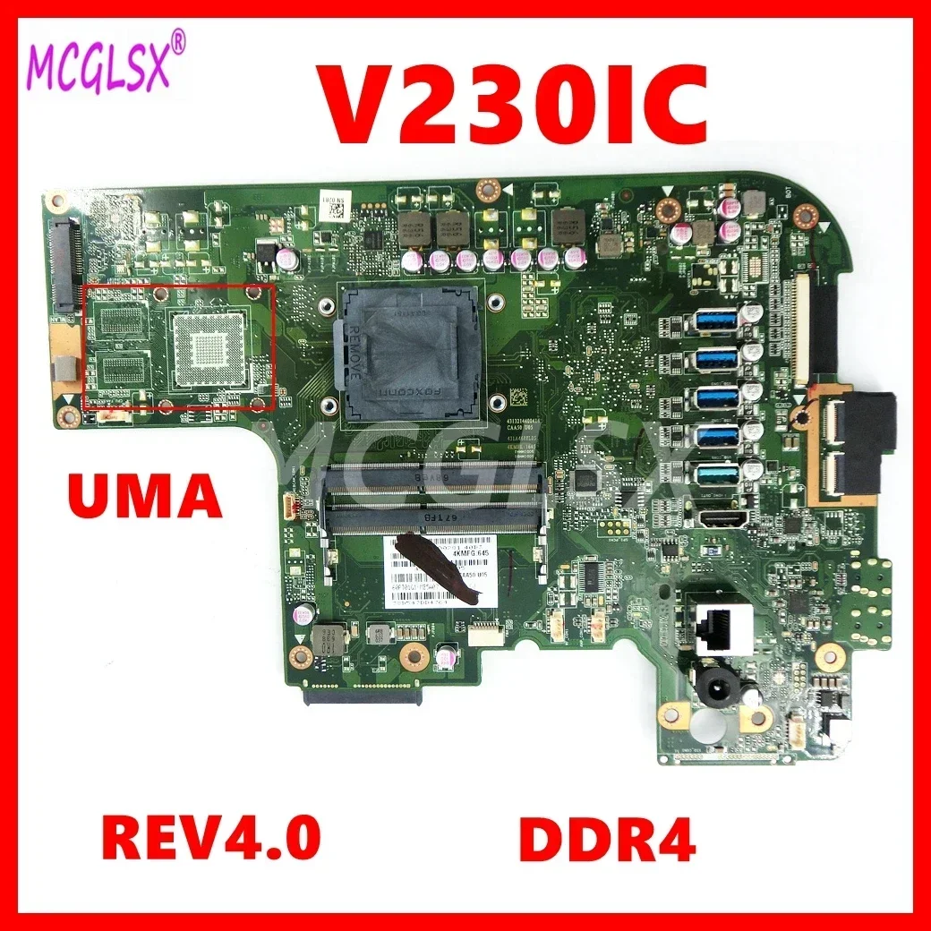 V230IC DDR4 REV 4.0 UMA/DIS Motherboard For Asus V230 V230I V230IC Mainboard 100% Tested Working