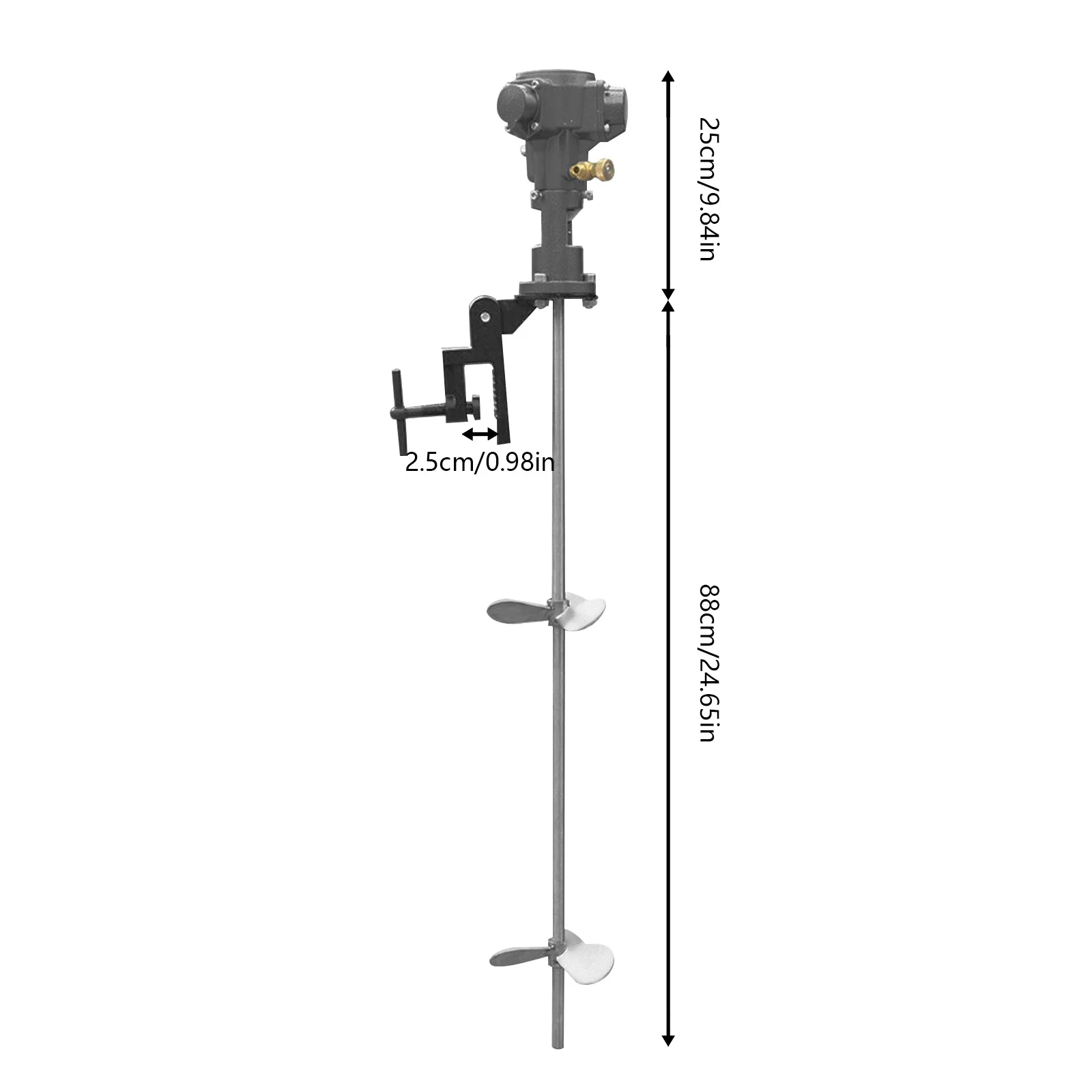 50 галлонов Φ Rung Dope Type Air Mix 304, нержавеющая сталь, Зажимная Краска 1/2HP 2x4 "лезвие