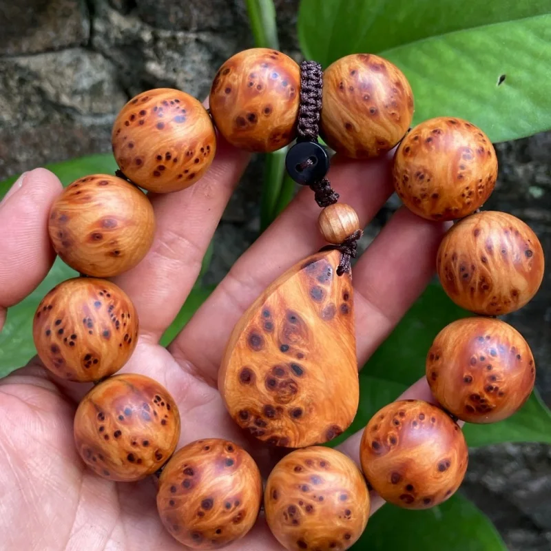 Taihang aged Chinese cypress 2.0, full of natural scars, high-density old material, Buddhist prayer beads bracelet for men and w