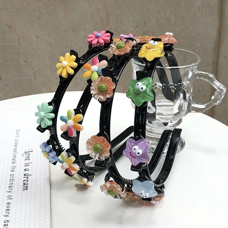 Braided Hair Bands for Girls Hair Hoop Headwear Female Flower Love Fruit Headwear Women New Fashion Hair Accessories