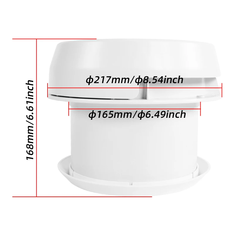 Aksesoris Eksternal RV DC12V 2w Ventilasi Atap RV Kepala Jamur Putih Kipas Pembuangan Kamar Mandi dengan Energi Surya