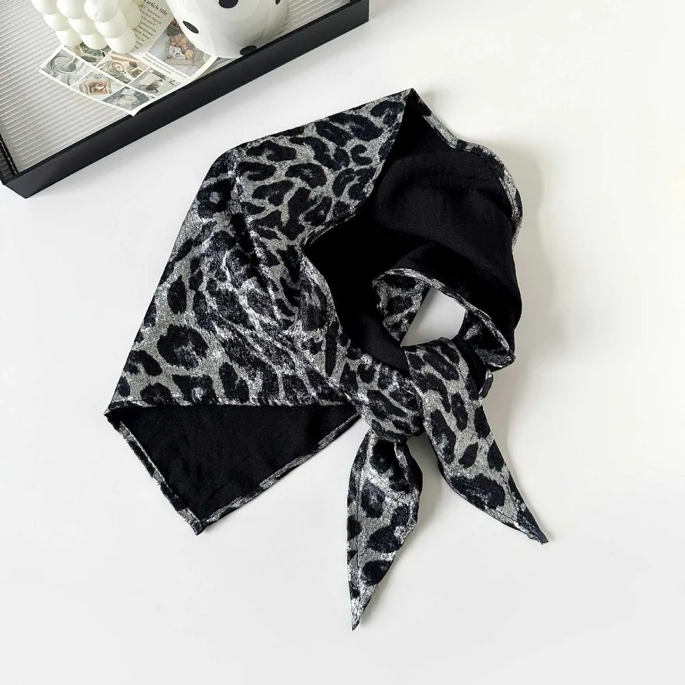 

Fashion Y2K Triangular Headscarf Soft Wrap Hip Hop Leopard Print Hair Scarf Slender Scarf Hair Band Punk Bandana Girls