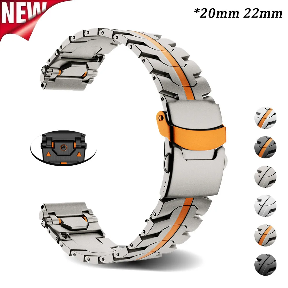 20mm 22mm Stainless Steel Watch Band for Samsung Galaxy Watch 7 6 5 44mm 40mm 6 Classic 47mm 43mm Metal Strap for Men Wristband