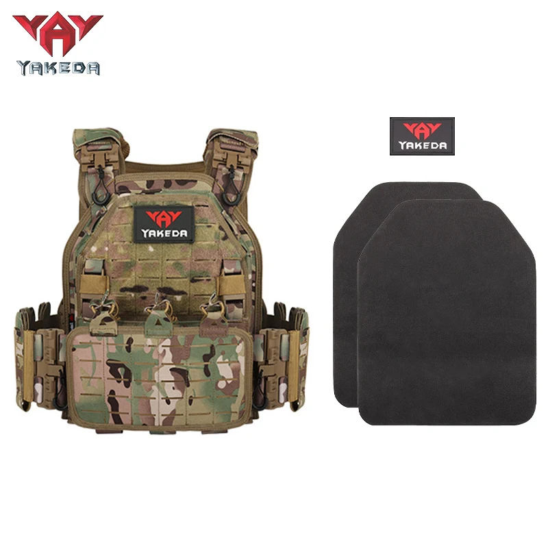 YAKEDA سترة قتالية جديدة 6094 سريعة الإصدار خفيفة الوزن قطع الليزر سترة تكتيكية معدات سوداء تحمل سترات تكتيكية للصيد