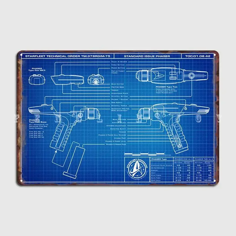 Standard Issue Phaser Metal Sign Pub Pub Garage Printing Plates Tin Sign Poster