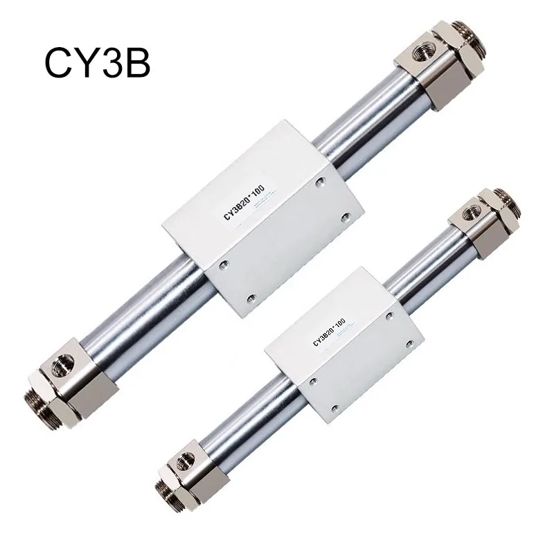 CY3B10 15 20 25 32 40 50 63 Magnetically Coupled Rodless Cylinder Stroke 50 100 150 200 250 300 350 400 500 600 700 800