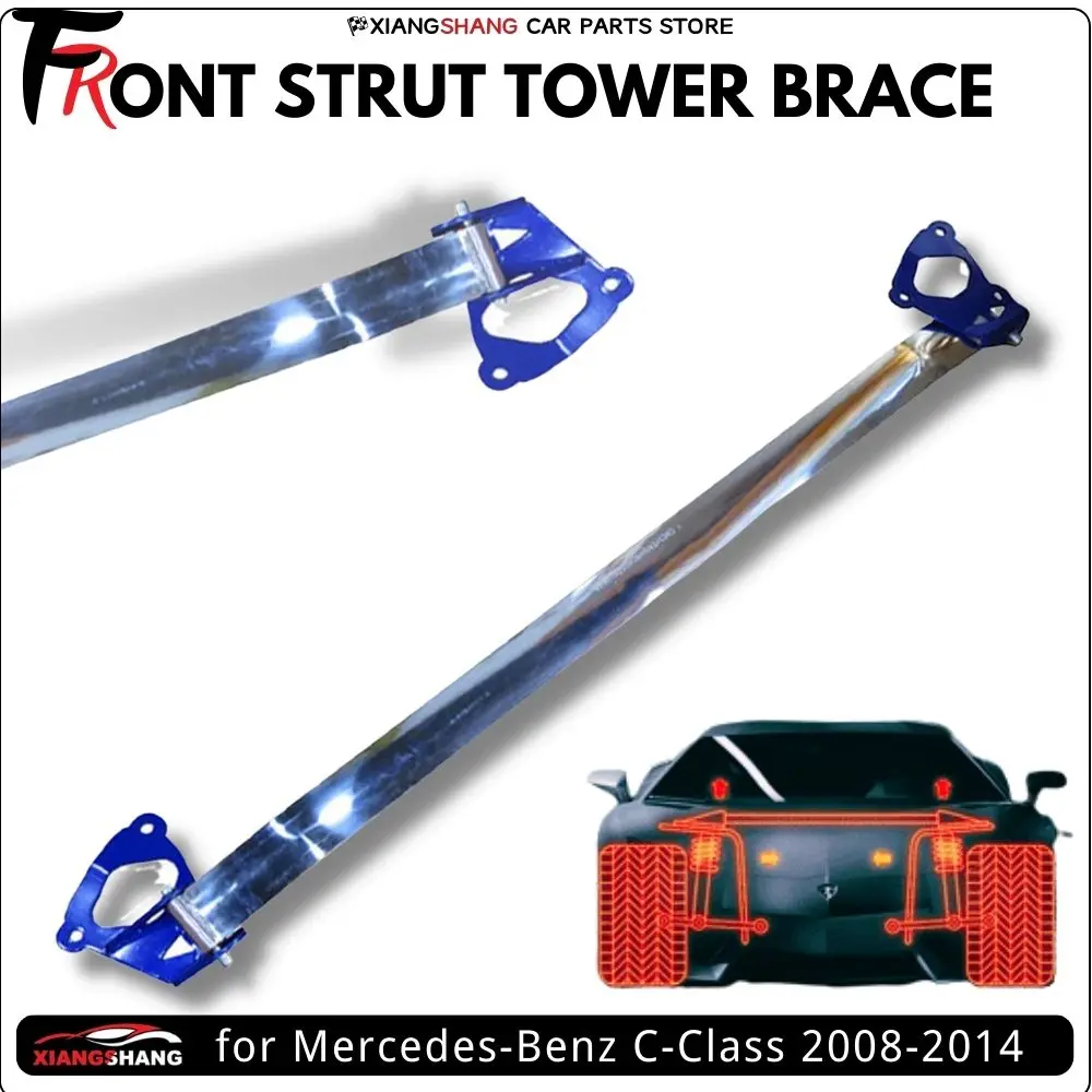 Front Strut Bar Tower Brace for Mercedes-Benz C-Class W2042008-2014 Racing Engine Aluminum Alloy Stabilized Anti-Roll Sway Bar