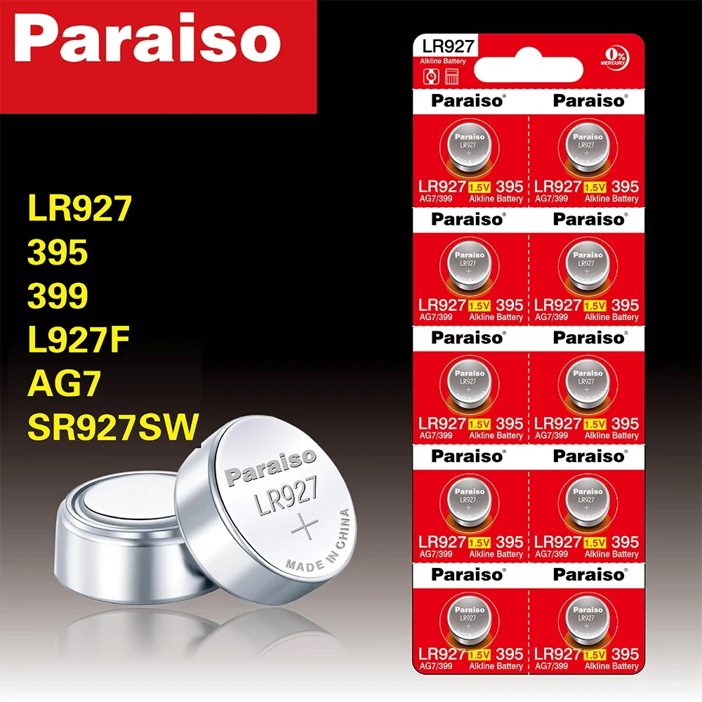 بطارية جديدة عالية السعة 1.55 فولت AG7 LR927 LR57 SR927W 399 GR927 395A بطاريات زر للعب بطارية عملة خلية عن بعد #3