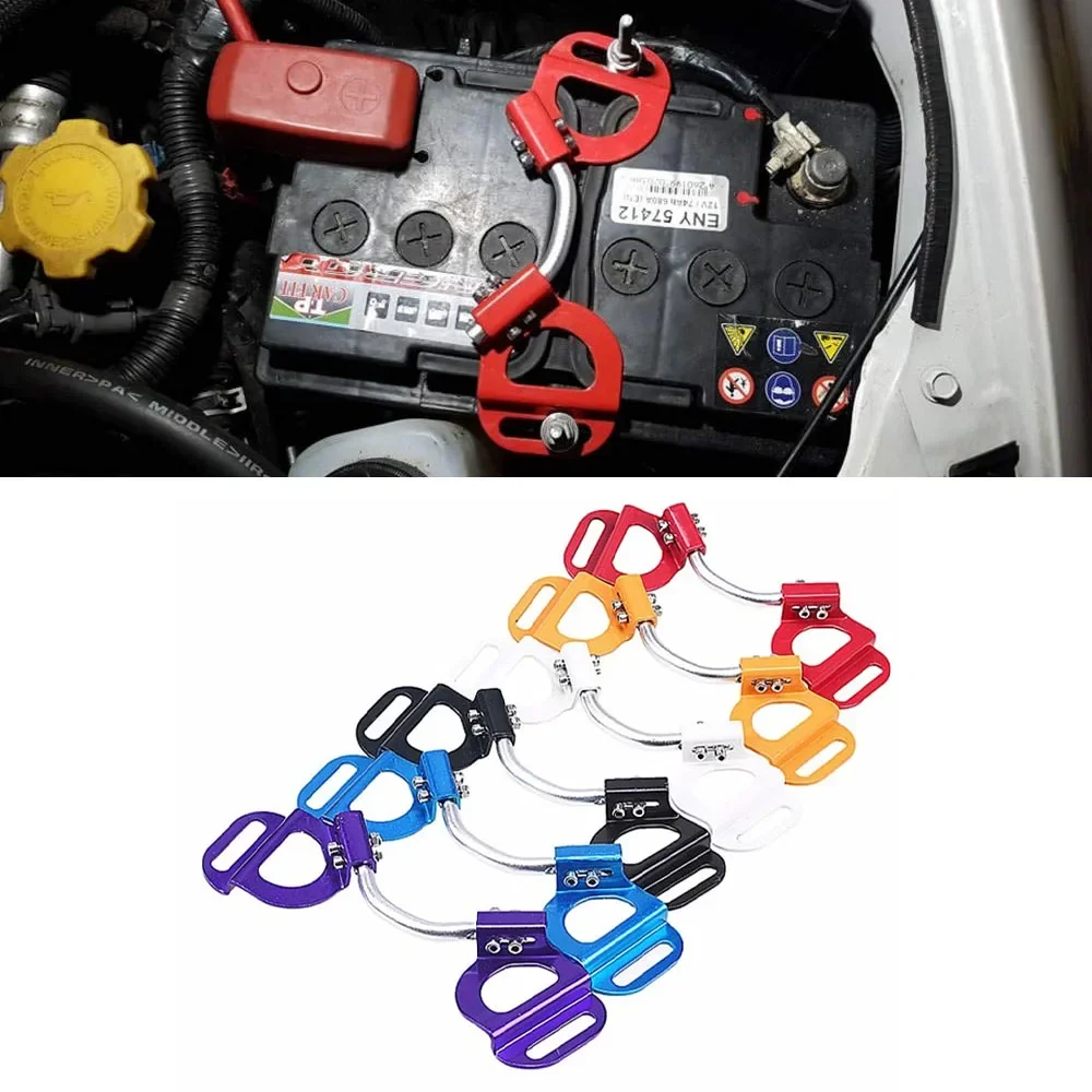 Adjustable Car Battery Tie Down Bracket Universal Iron/Aluminum Fasten Holder Brace for Honda Civic EK 2002-2005 RacingAccessory