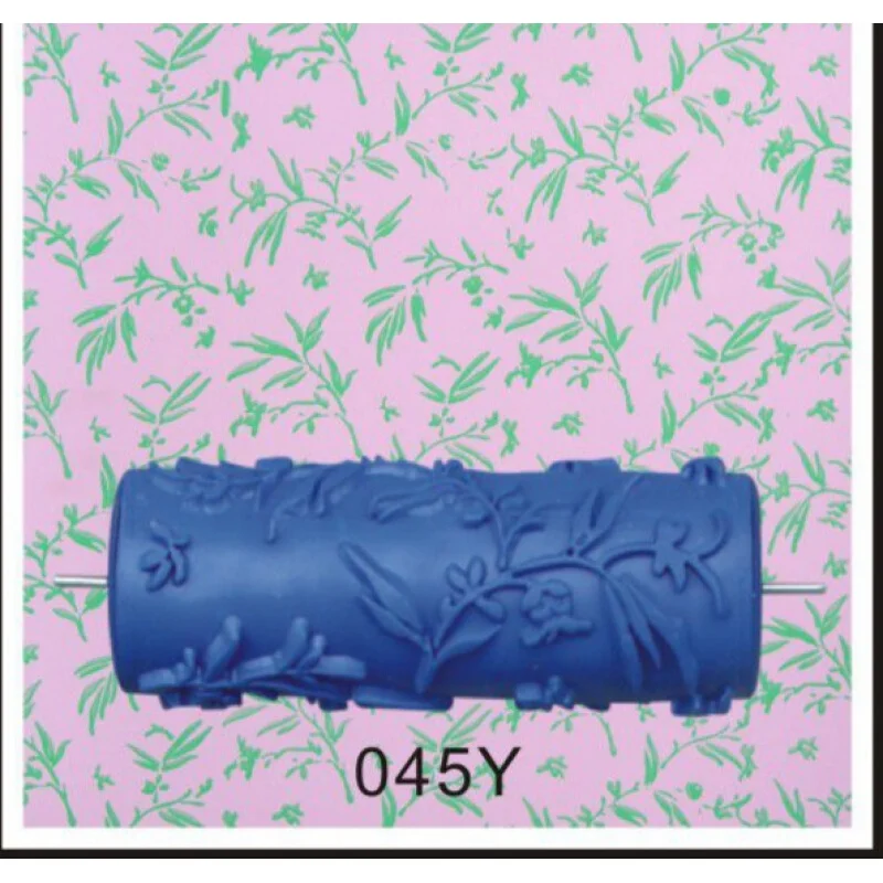 Roller And Patterned Paint Machine Wall Tools 5" Rubber Roller Brush Tool Set 3D Pattern Wallpaper Room Decor Painting Machine