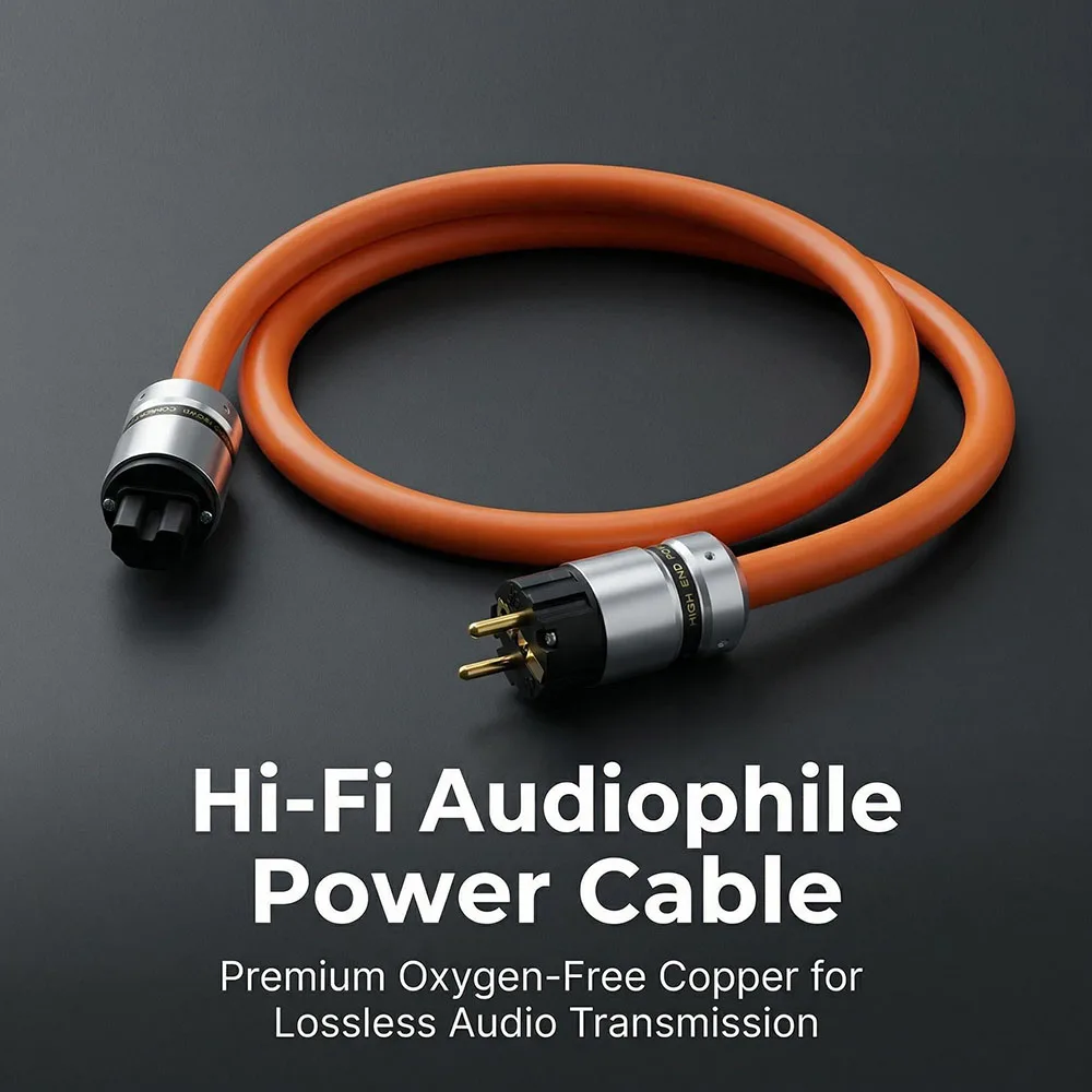 

Кабель питания HIFI из чистой меди 5N OFC, европейский стандарт, для подключения усилителя и аппаратов.