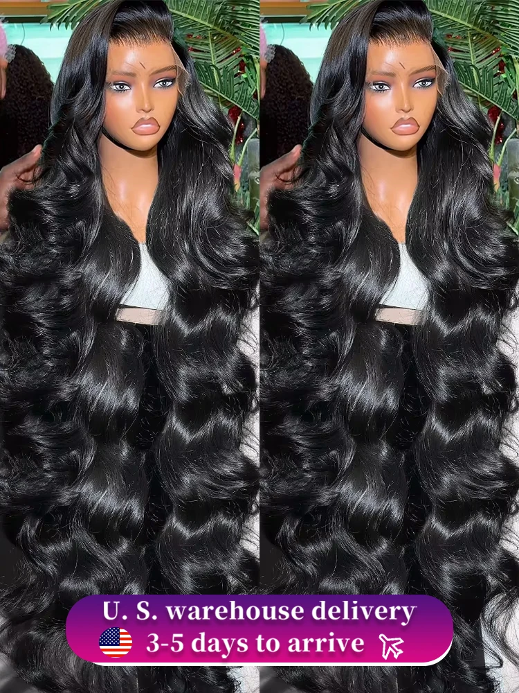 300% 42 40 Inch 13X6 HD Transparent Body Wave Lace Frontal Wig Loose Wave 13X513X7 HD Lace Front Human Hair Wigs For Black Women