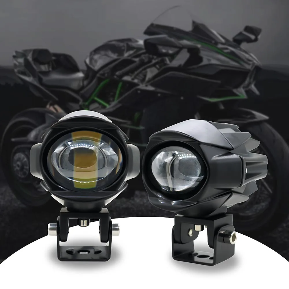 Waterbird Series 25W Motorcycle LED Double Eyed Spot Light External Laser Cannon Lens Modification Car Super Bright Streetlight