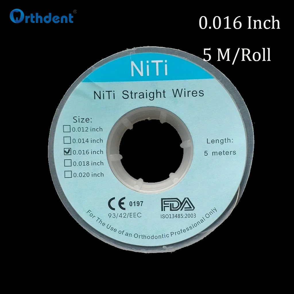 Orthdent 5 M/Roll Dental Niti Straight Wires Orthodontic Arches Archwires for Tooth Braces Dentistry Correction Accessories