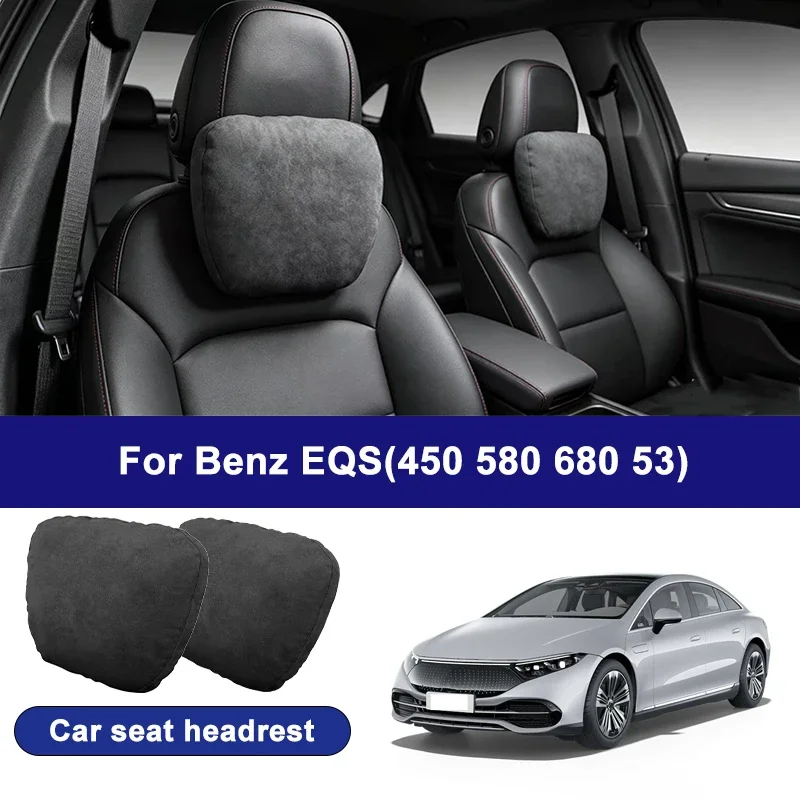 

For Benz EQS 450 580 680 53 car headrests, soft universal adjustable car seat pillows, car neck pillow cushions, car accessory
