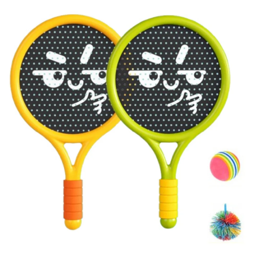 

2Pcs Shock Absorbing Children's Badminton Racket Portable Soft Grip Children Badminton Racquets Anti Slip Handle With Ball