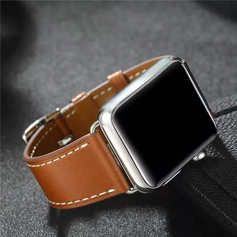 Кожаный ремешок для Apple watch series 9 7 8 6 5 4 SE, браслет для iWatch series, ultra Single Tour, 45 мм 44 мм 49 мм 42 мм 41 мм 40 мм