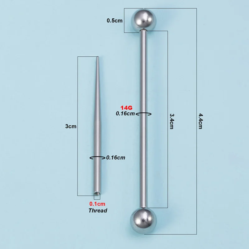Chirurgenstahl-Körperpiercing-Werkzeug-Set, professionelle Nadeln, Klemmzange, Handschuhe, Zugstift, Werkzeug für Lippen, Nase, Nabelpiercing-Set, Schmuck – Detail 16