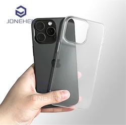 Ultra Thin Hard PC HD Clear Phone Case For iPhone 16 15 14 13 12 Pro Max Shockproof Slim Silky Skin Frosted Translucent Cover