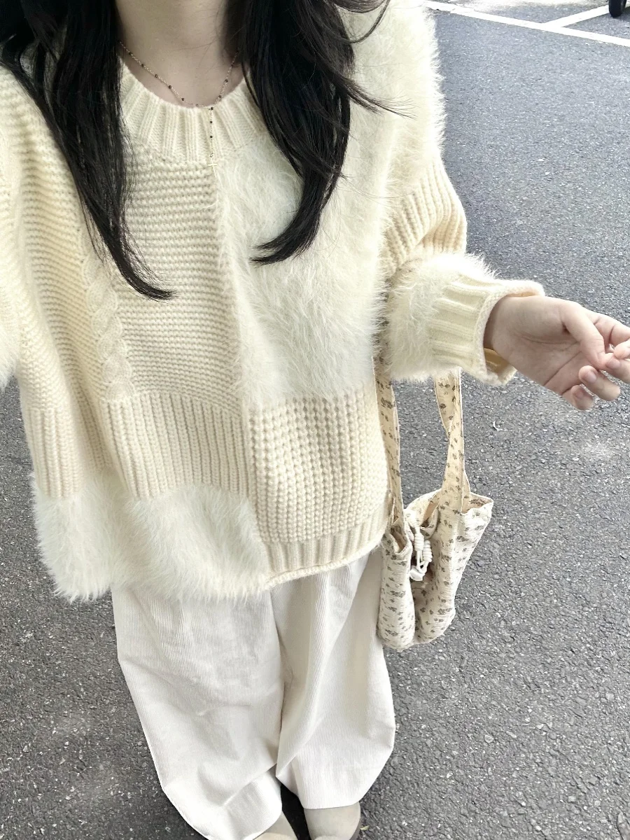 

Свитера, джемперы, пуловеры, женские свободные свитера в стиле Харадзюку с изогнутым узором, профессиональная деловая встреча, формальная леди, рабочая теплая