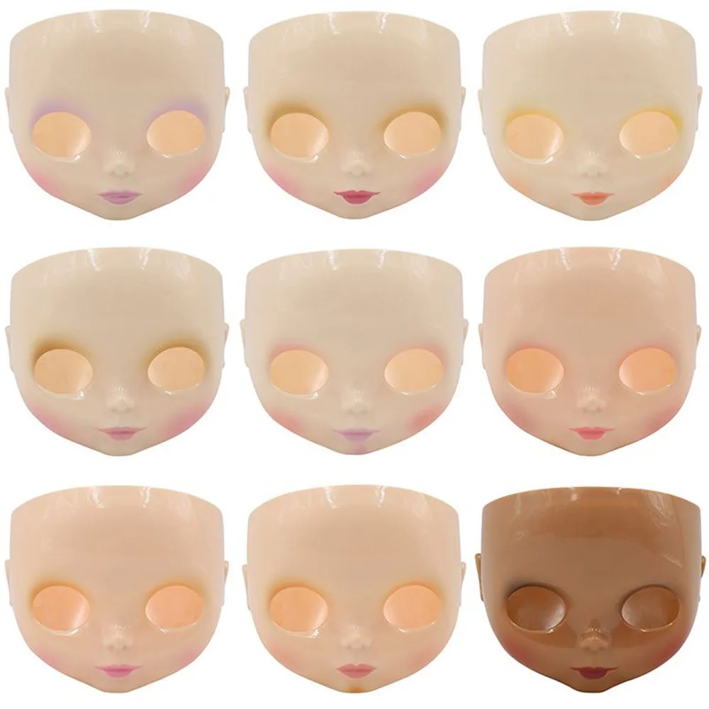 1/6 DBS Blyth Doll Face Without Makeup Faceplate Backplate Screws for DIY Makeup Newbie Practice Custom Doll Toys Accessories