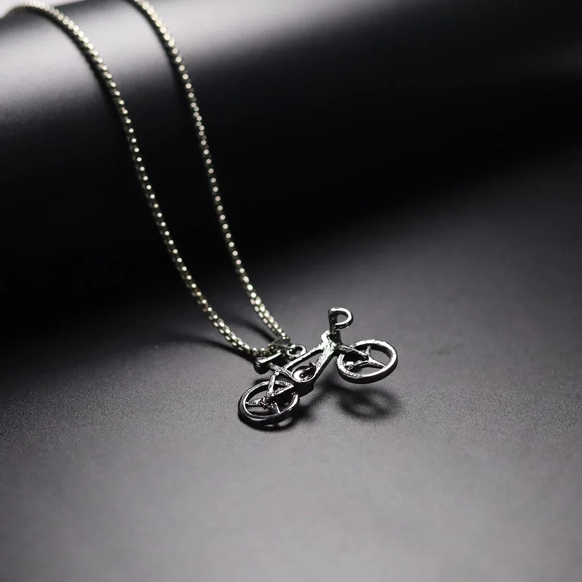 Bicycle Pendant Necklace for Women, Girls & Boys - Gold Stainless Steel Trendy Jewelry, Perfect Gift for Cyclists & Sports Lover