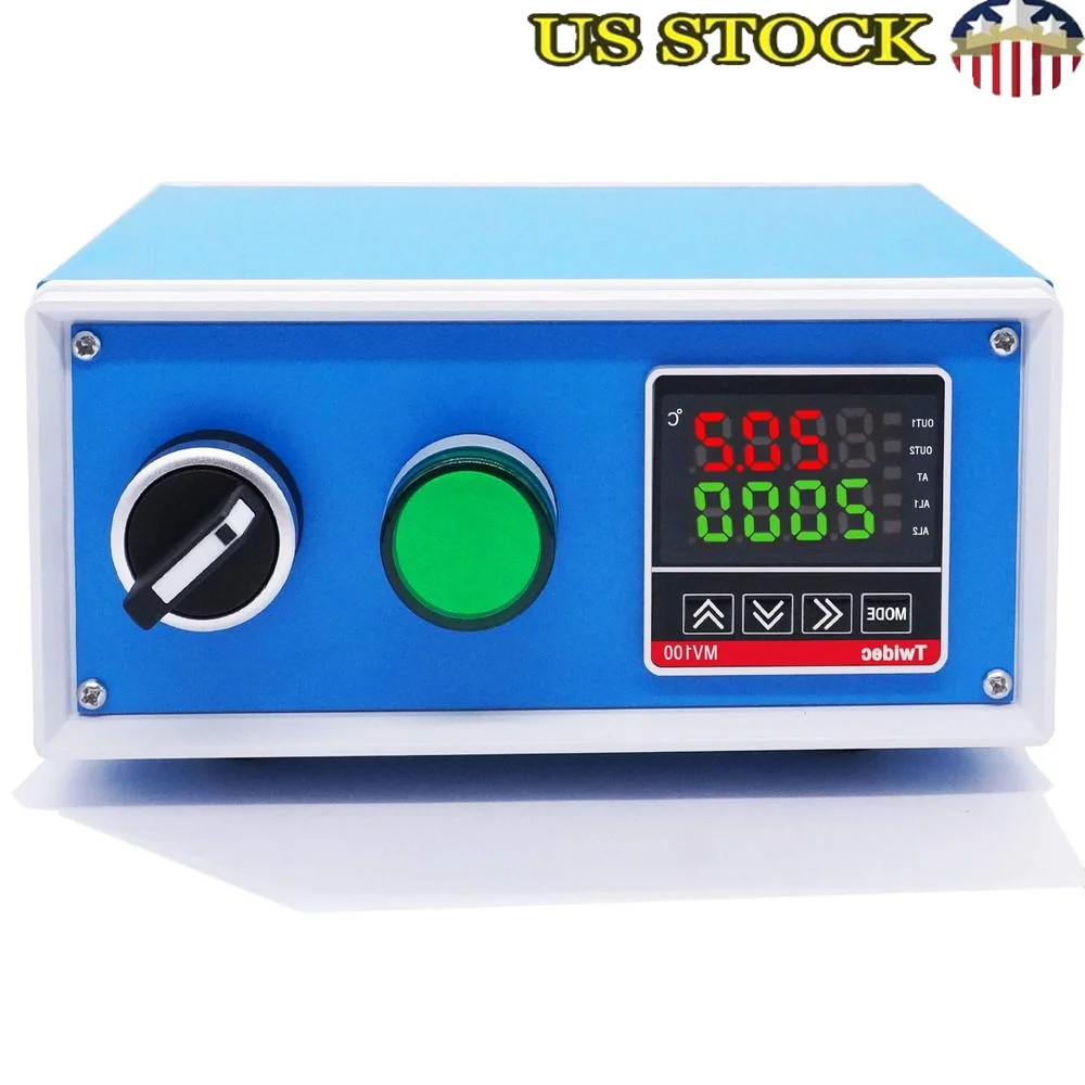 PID Temperature Controller Box with Solid State Relay 1000W 10A 110V PV 4-Digit Display Temp Control SSR-40DA Temperature Sensor