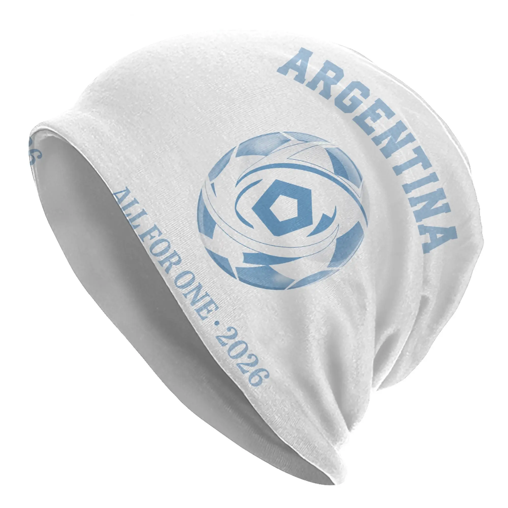 Argentina Bonnet Hat Autumn Winter Outdoor Football Soccer 2026 Skullies Beanies Hat Men's Women's Warm Multifunction Cap