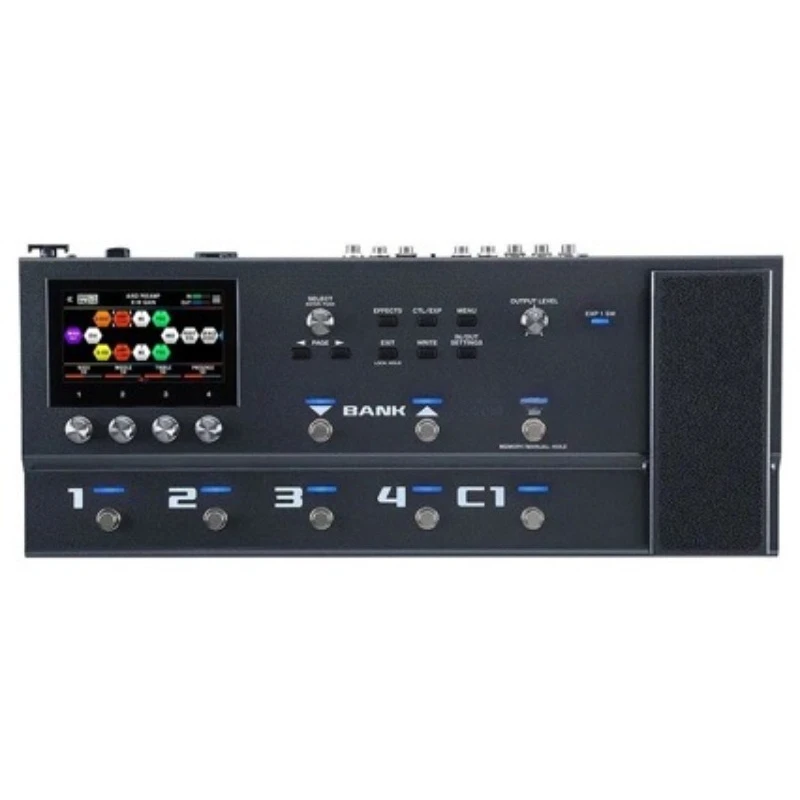 Electric guitar integrated effects, bass speakers simulate overload distortion