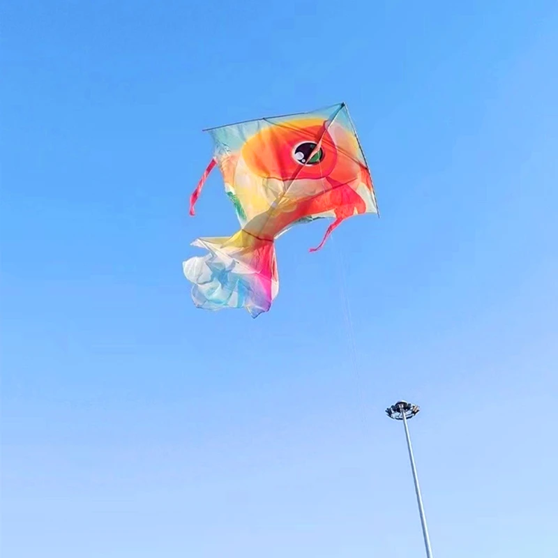 Free Shipping 200cm fish kites flying toys for children kites wheel outside toys kite flying winder cervolant plage Shield kite