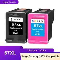 Compatible For HP 67 67XL Ink Cartridge For HP67 Deskjet 1225 2732 2752 2755 4158 plus 4140 4152 4155 4158 ENVY 6052 Printer