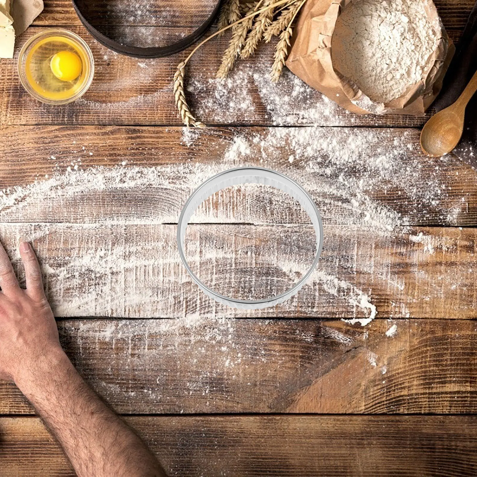 

12pcs Stainless Steel Mousse Reusable Baking Tools Fondant Chocolate Cookies Kids Adults Diy Biscuit Molds Household Round