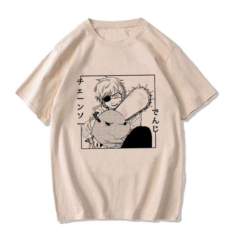 Chainsaw Man T Shirt Unisex EU Manga Cartoon Pochita T-shirt Japanese Anime Makima Harajuku Graphic Tees Clothing Tops Tshirt