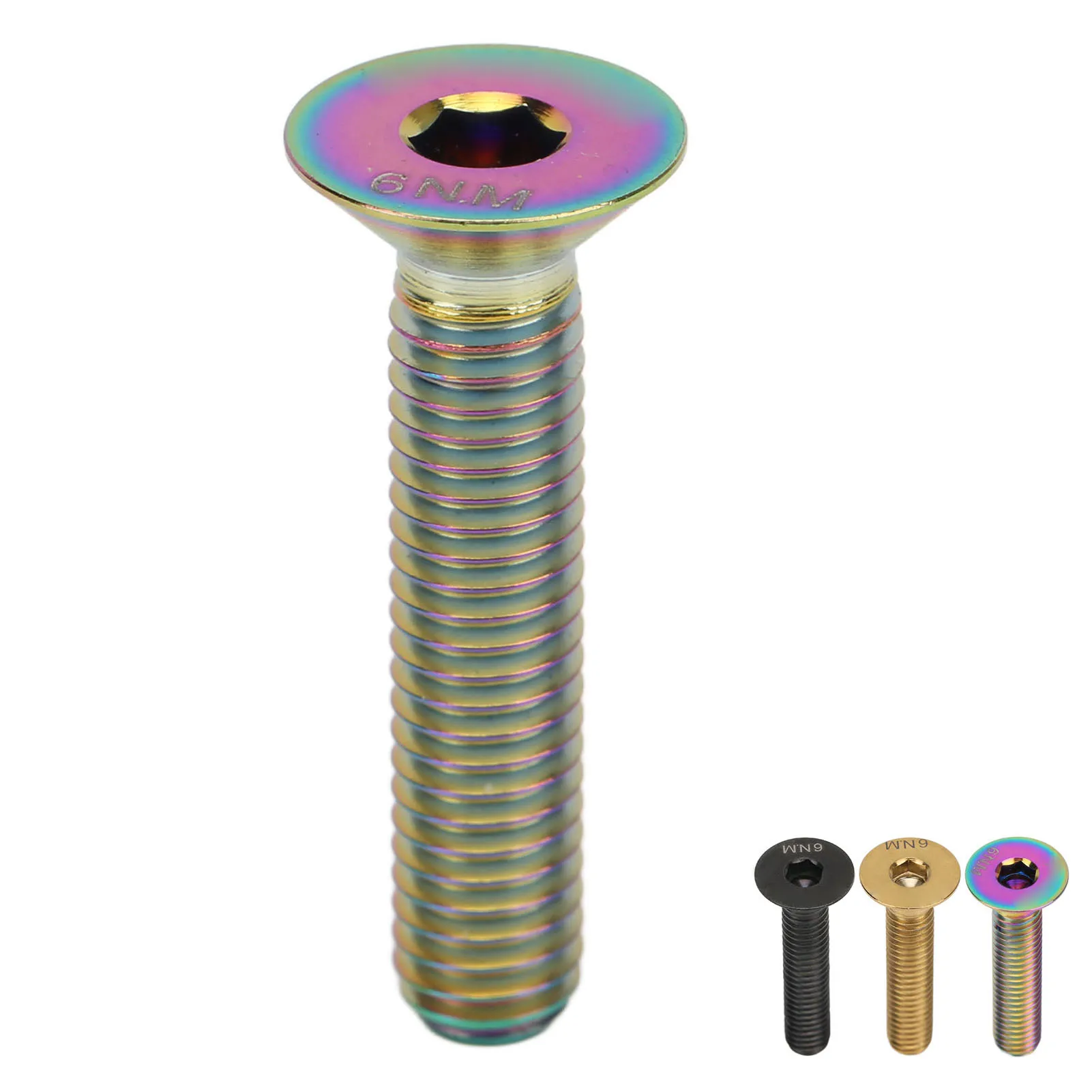 Bike Accessory Bike Stem RISK Headset Stem Top Fixing M6x30mm Bike Stem Screw Titanium Alloy for Bike Repair Cycling Accessories