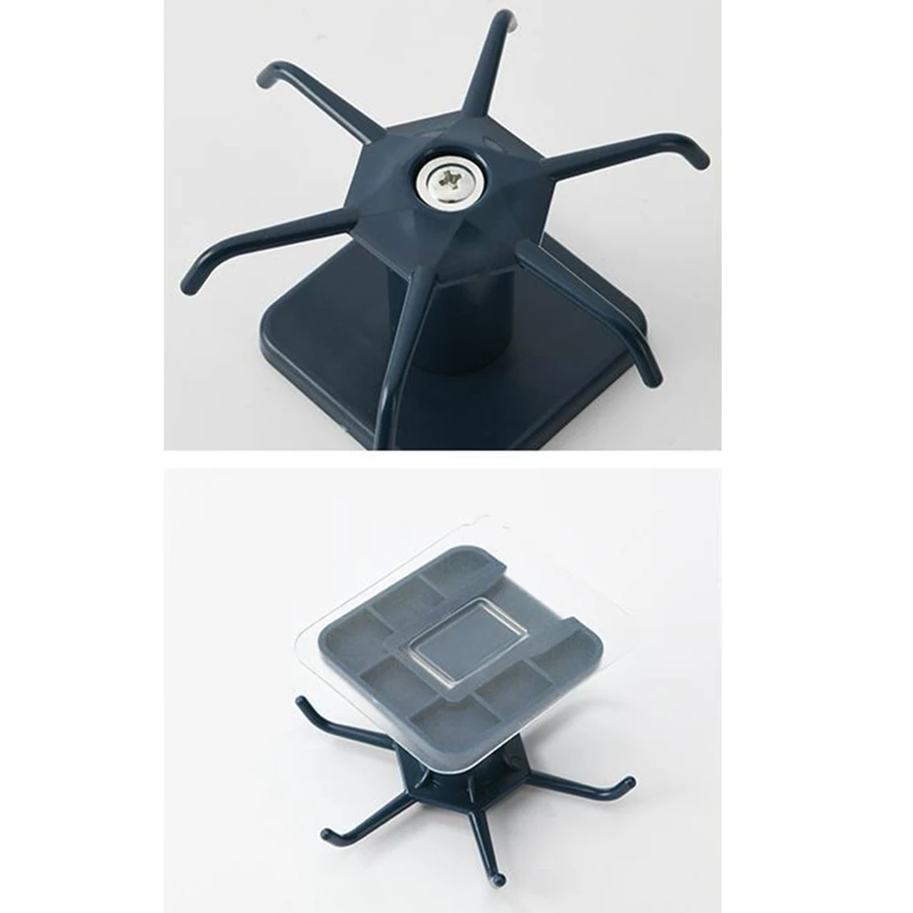 

3 Pcs Rotatable Wall Hooks Multifunctional Swivel Hanger for Kitchen Bathroom Smooth Surface Punch Free Save Space