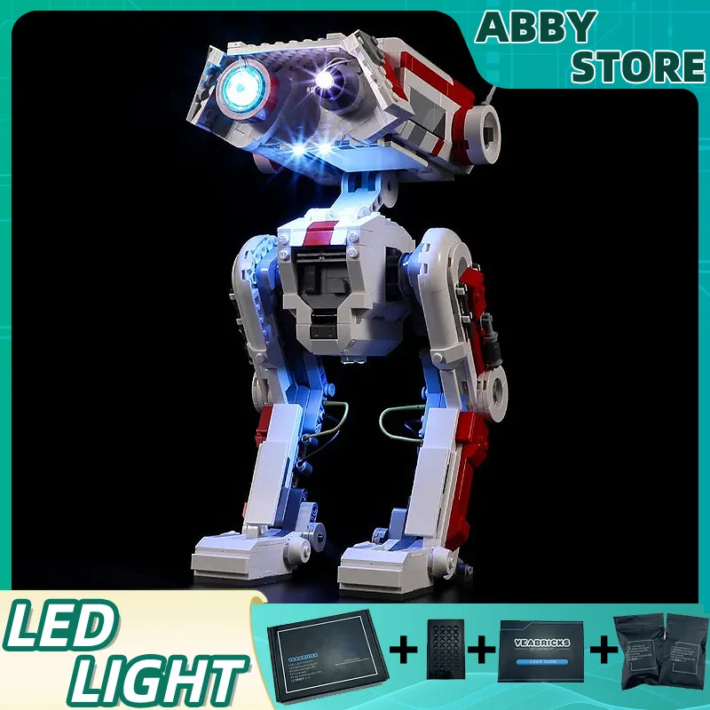 Kit de luz LED DIY para Robot LEGO 75335 BD-1, solo luz LED, sin modelo de bloques