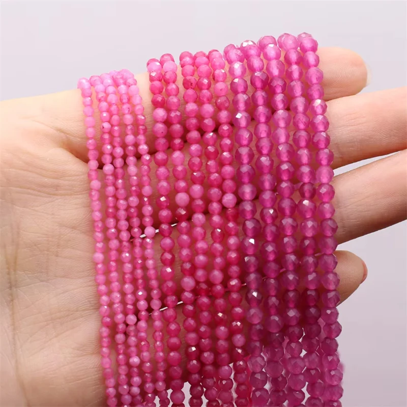 Beaded Faceted Pink Tourmaline Gemstone Isolation Loose Beads Natural Stone for Jewelry Making Diy Necklace Bracelet Accessories image 3