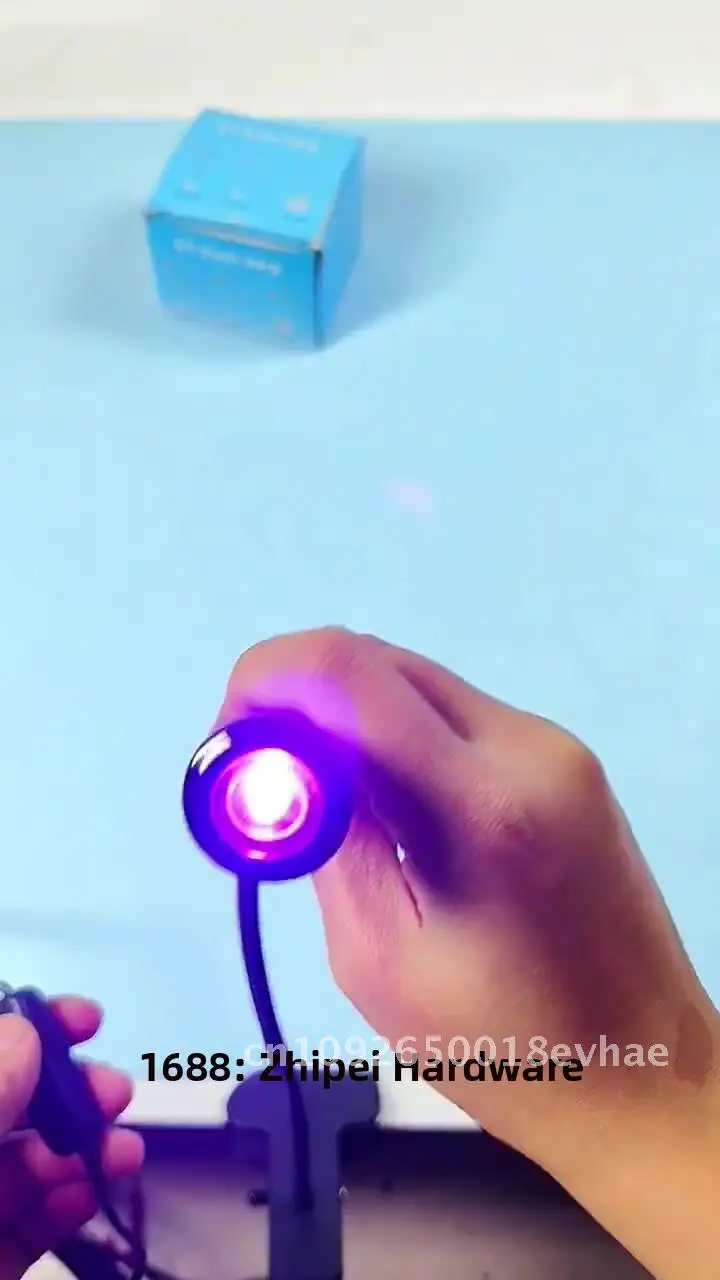 

High Power LED Nail Lamp UV Curing USB Desktop Phototherapy UV Nail Baking Lamp for Nail Repair - White/Black