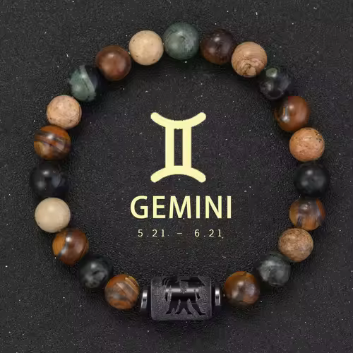 12 Zodiac Bracelets Natural Stone Cancer Virgo Leo Libra Bracelet Couples Friendship Gifts Bracelets jewelry pulsera hombre - Image 28