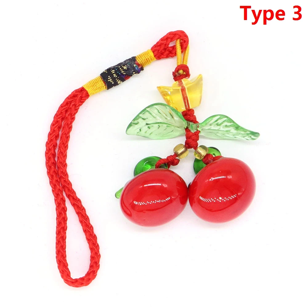 Mascot Wealth Lucky Brass Coin Chili Cabbage Tomato Chinese Knot