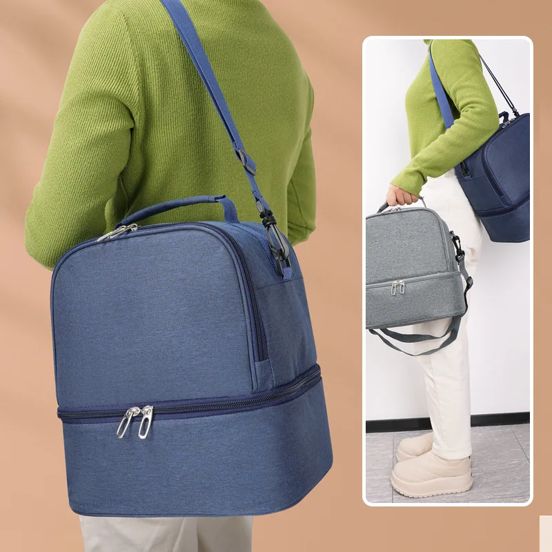 New Fashionable Cationic Lunch Bag for Work Lunching School Tote Insulated Ice Storage Cooler Food Bags Large Women's Bag