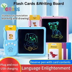 Flash Cards LCD Writing Board Toys Kids To Learn English Alphabet Montessori Games Talking Abc Letters Learning Educational Gift