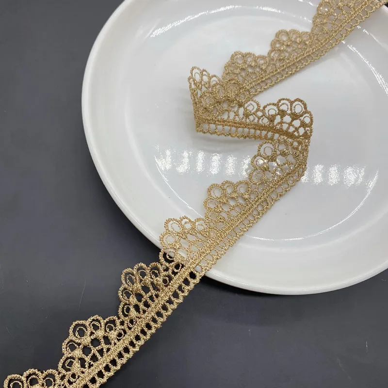 1 Yards Lace Trim Ribbon Embroidered Fabric Webbing Lace Trim Sewing Craft Gift Wrapping