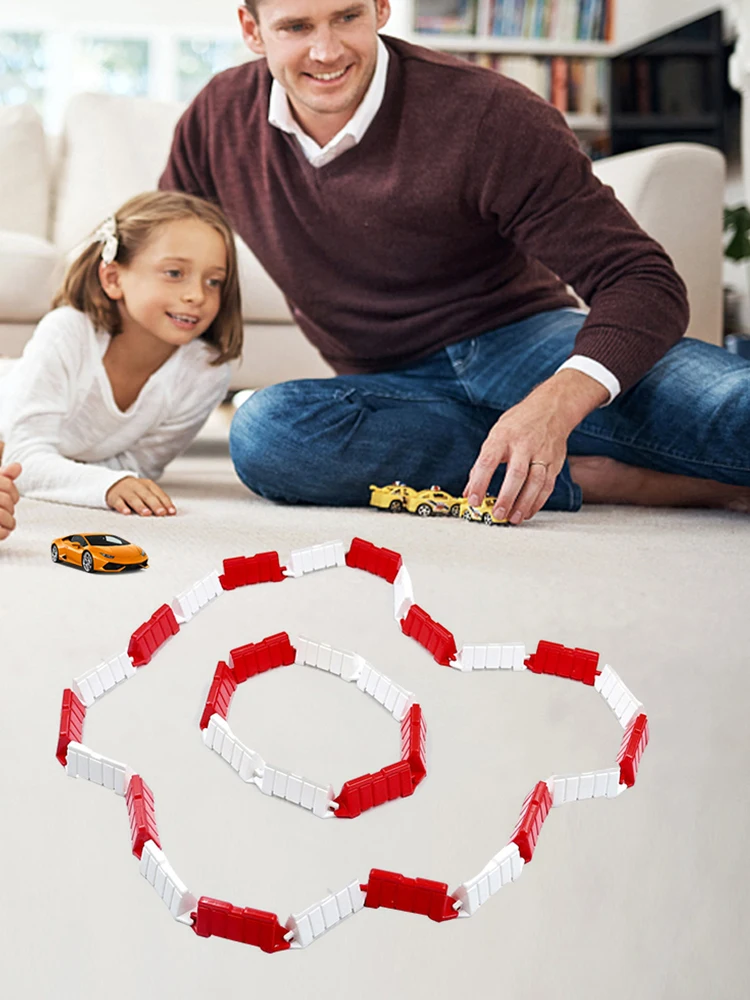 ชุดรางรถแข่งมินิ RC พร้อมรั้วกั้นถนน สำหรับรถมินิ RC ขนาด 1/14 1/16 1/18 1/24 1/28