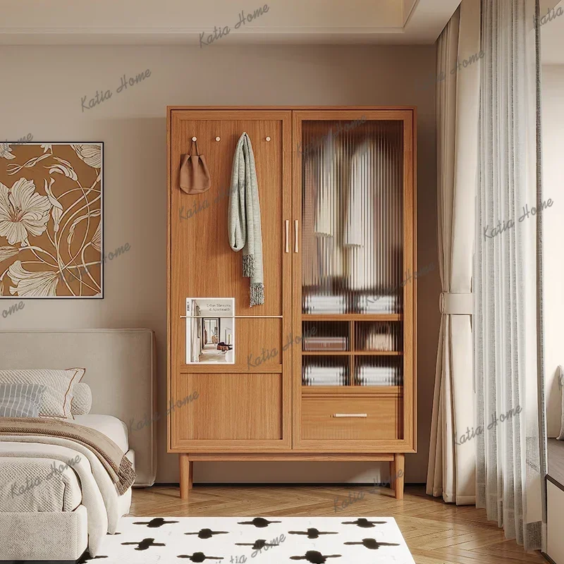 FG Medium Vintage Wardrobes Wooden Storage Clothes Cheap Girls Open Wardrobes Bedroom Rack Armoire Armario De Ropa Home Furnitur