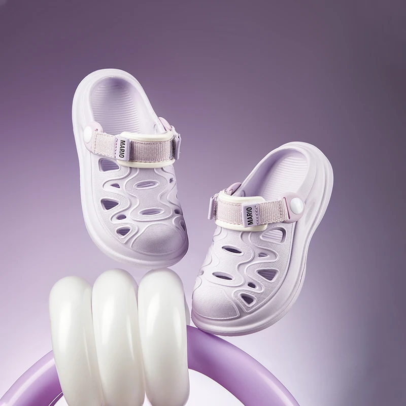 

Веселые летние детские тапочки Mario, уличные Нескользящие Детские сандалии на мягкой подошве для мальчиков и девочек